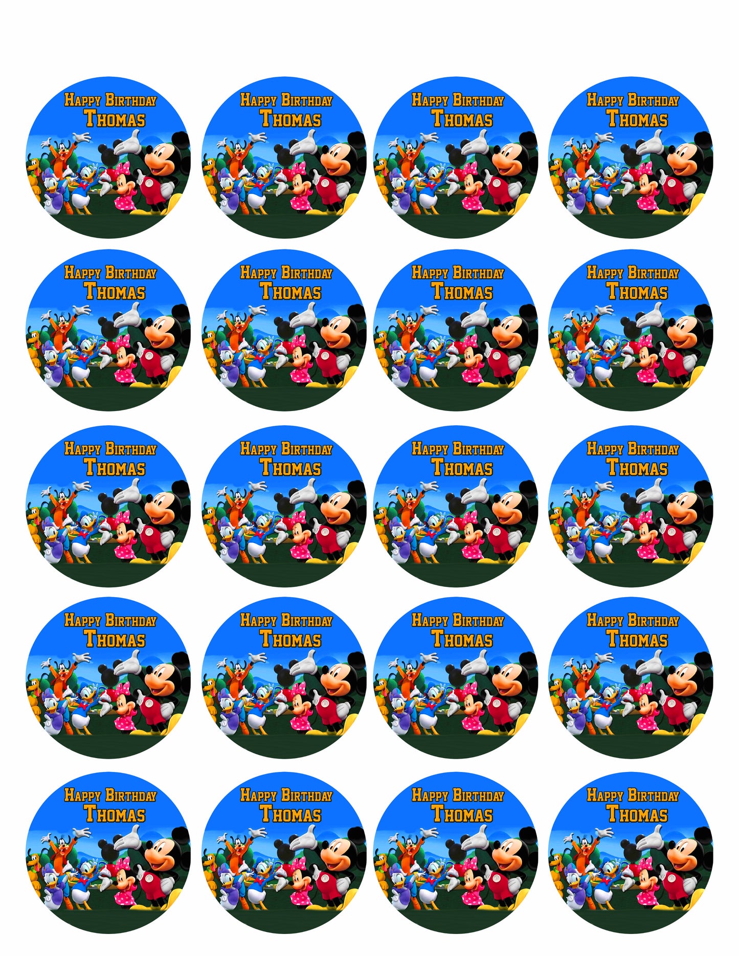 Mickey Mouse Clubhouse (Nr4) - Edible Cake Topper OR Cupcake Topper, Decor