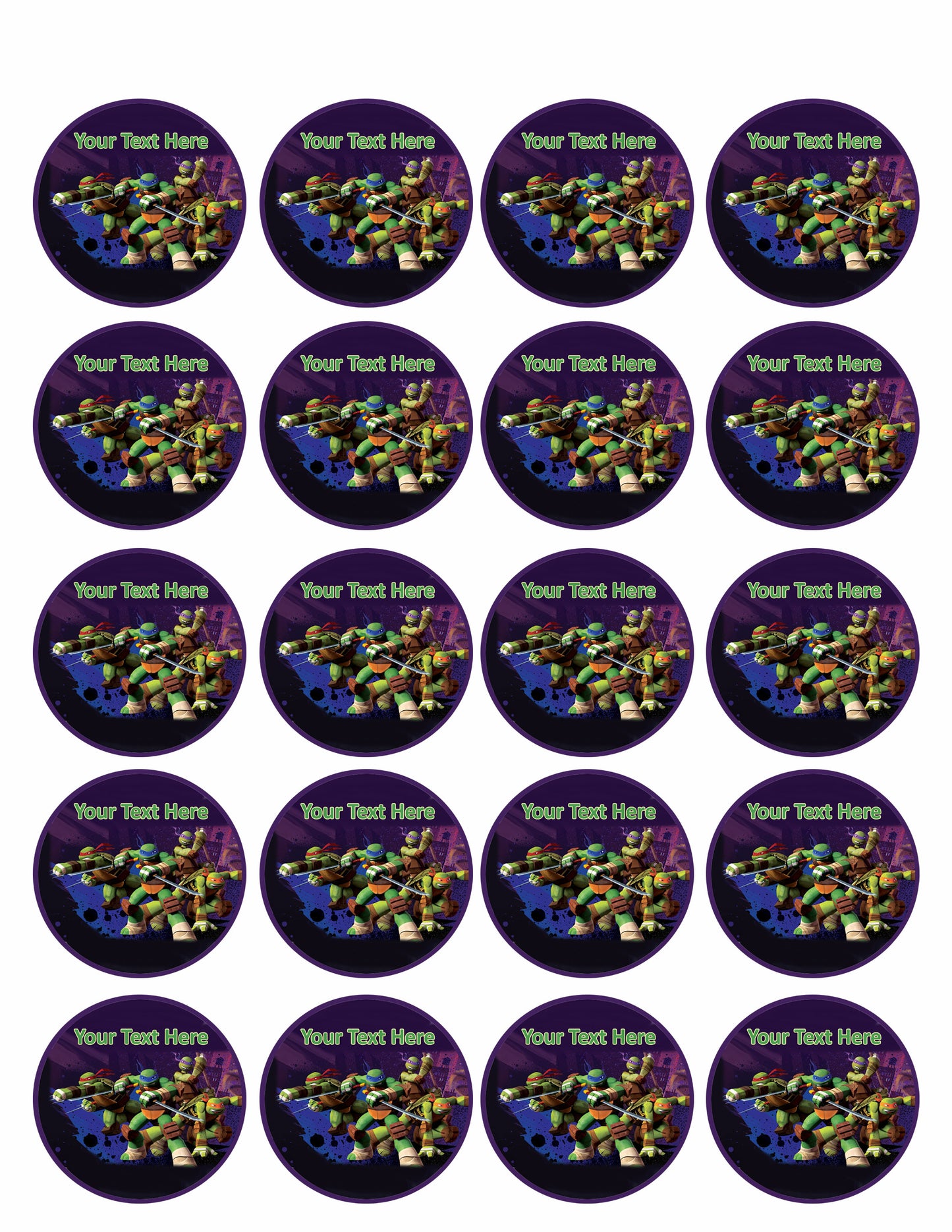 Teenage Mutant Ninja Turtles - Edible Cake Topper OR Cupcake Topper, Decor