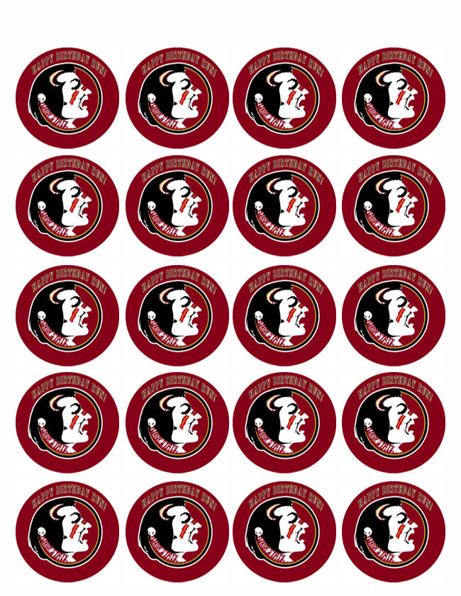 Florida State Seminoles - Edible Cake Topper OR Cupcake Topper, Decor