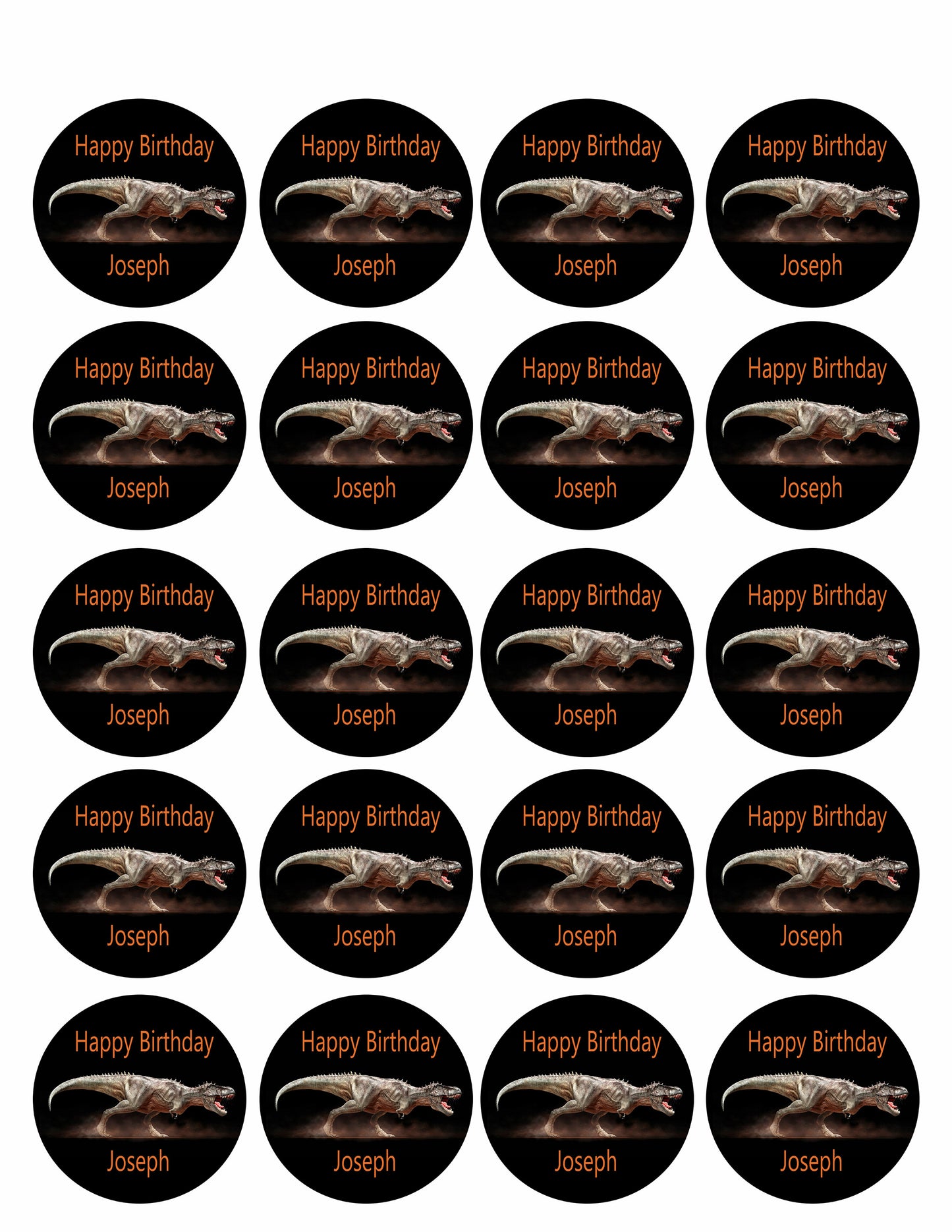 Dinosaur - Edible Cake Topper OR Cupcake Topper, Decor