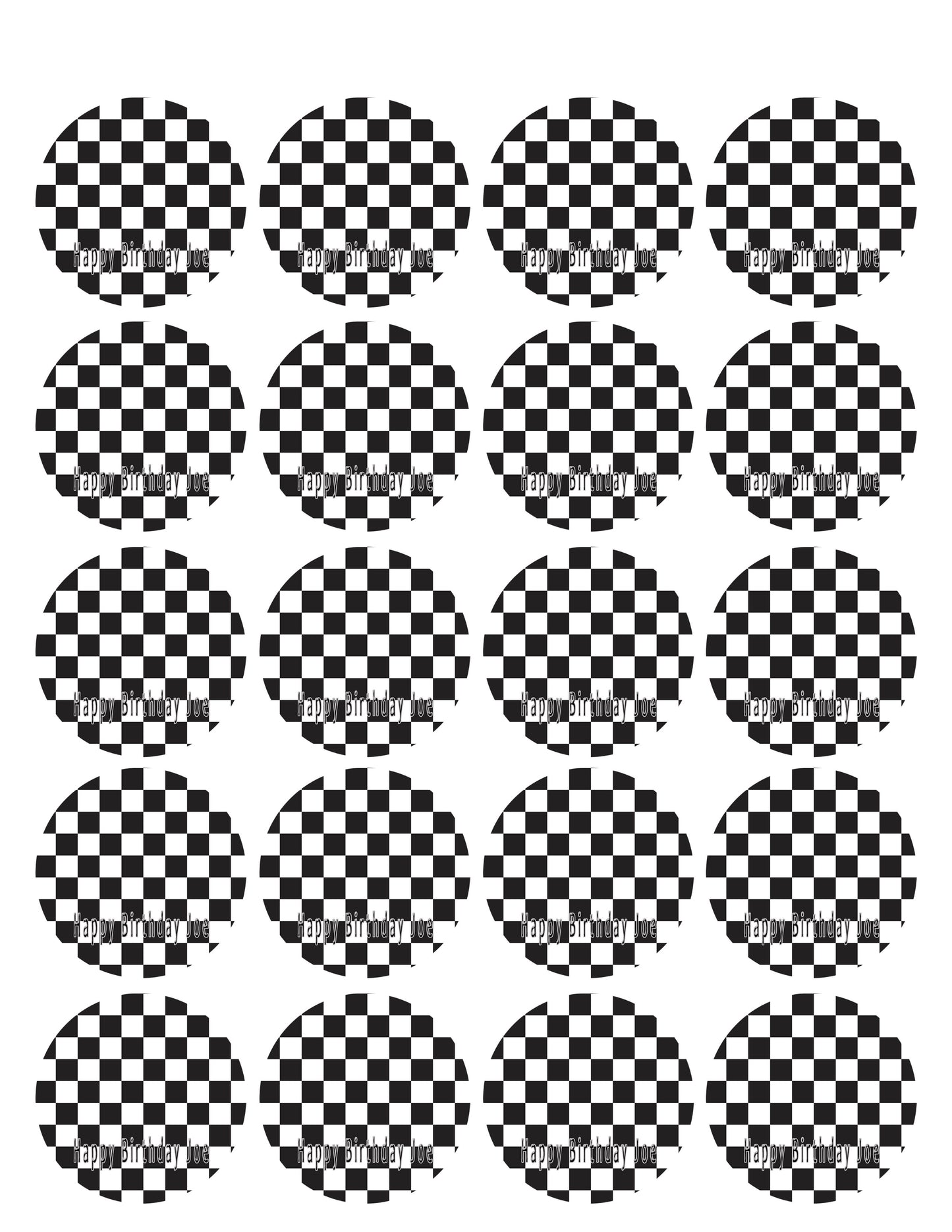 Chess Board - Edible Cake Topper OR Cupcake Topper, Decor