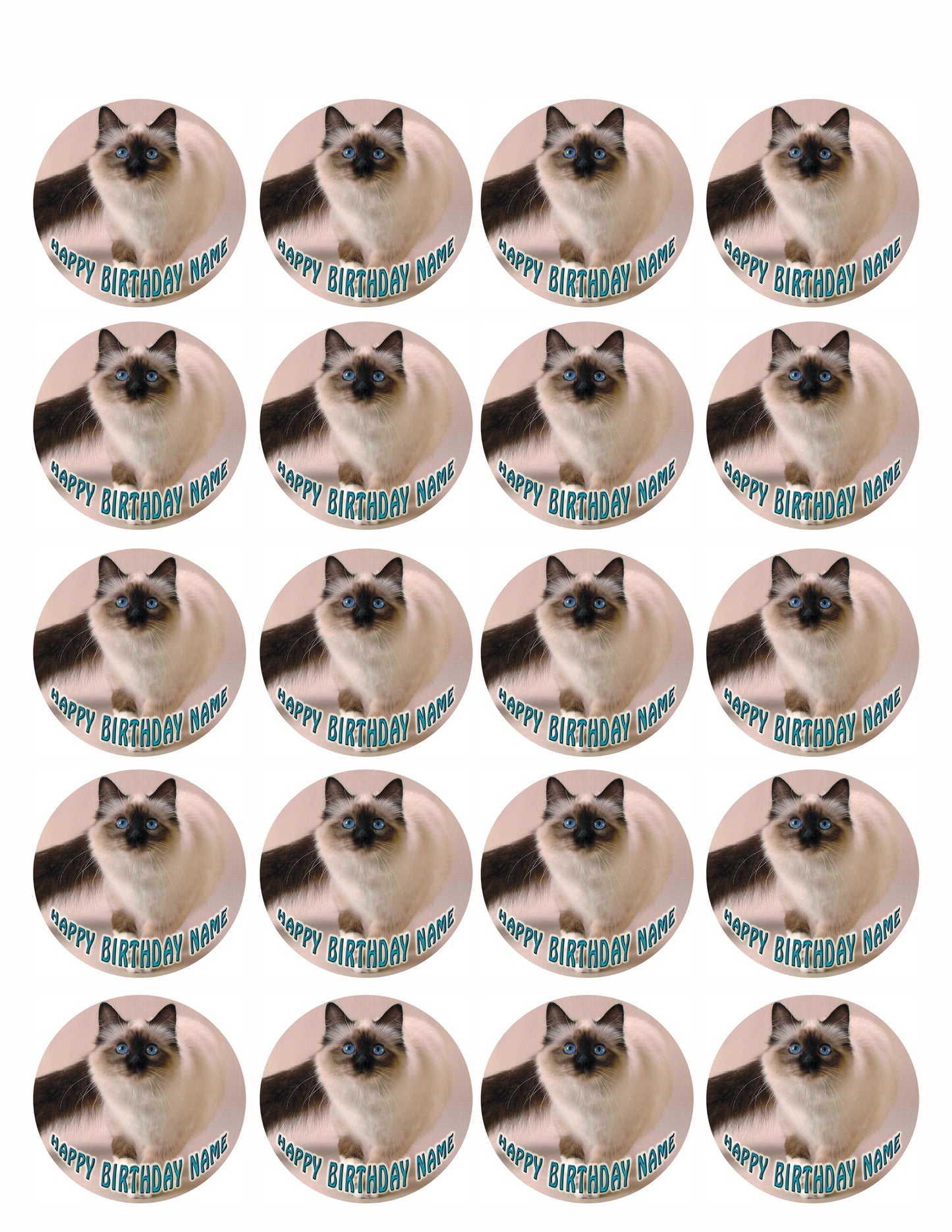 Kitten Cat - Edible Cake Topper OR Cupcake Topper, Decor