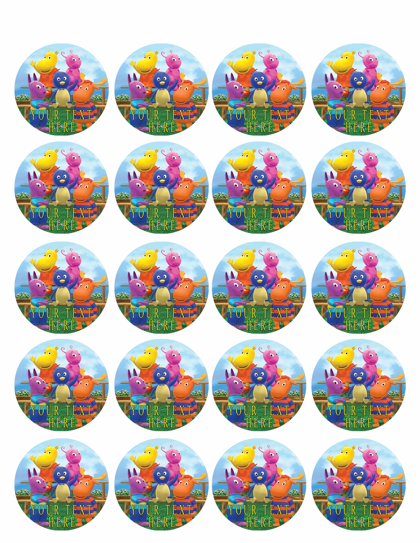 Backyardigans - Edible Cake Topper, Cupcake Toppers, Strips