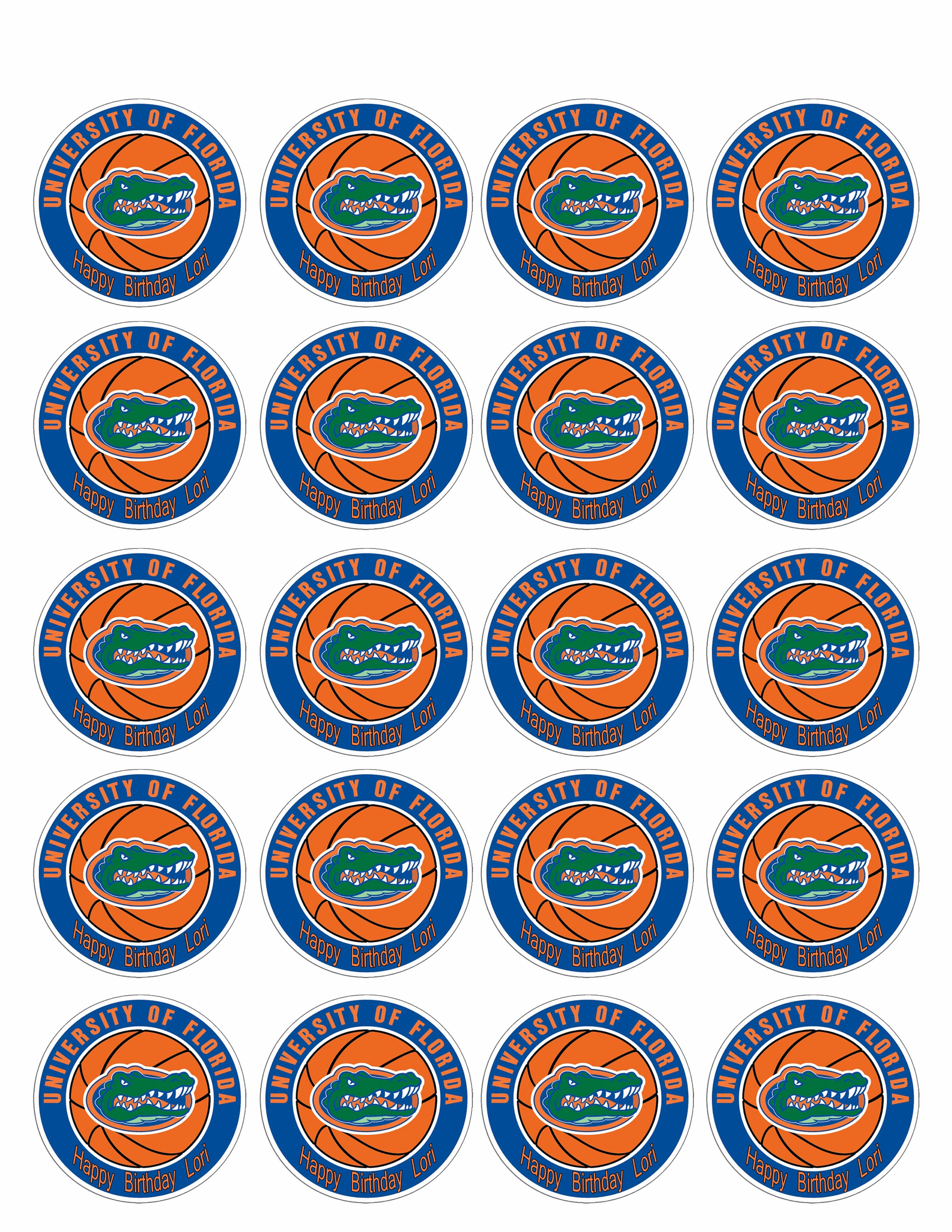 Florida Gators - Edible Cake Topper or Cupcake Toppers – EPOC-PRINT