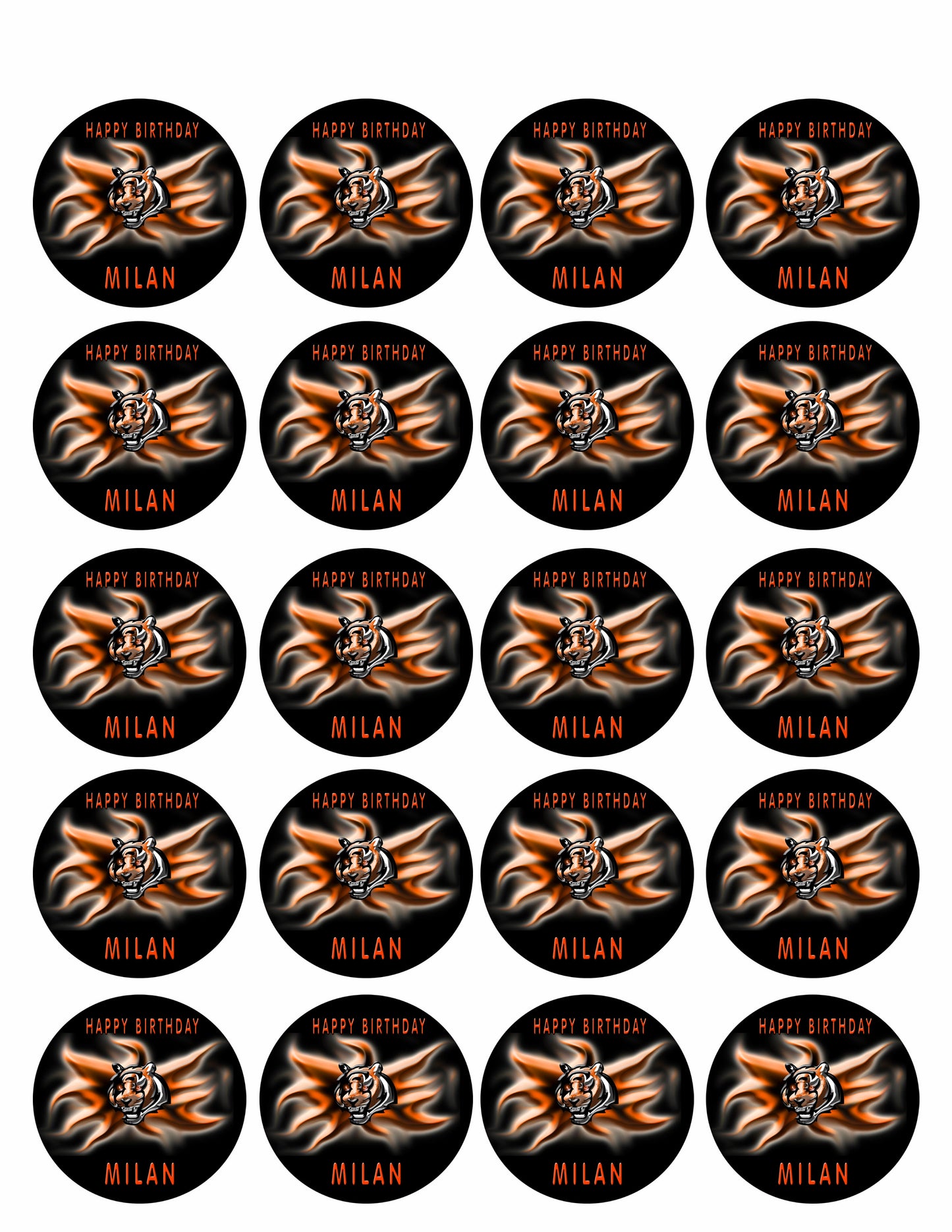 CINCINNATI BENGALS (Nr2) - Edible Cake Topper, Cupcake Toppers, Strips