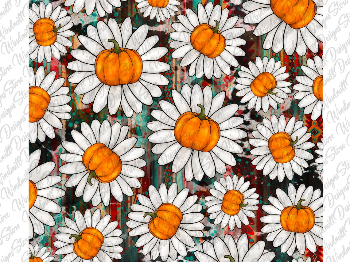 Daisy 20 oz Tumbler, Aztec Tumbler, Western Tumbler, Daisy, Fall Tumbler, Pumpkin Tumbler