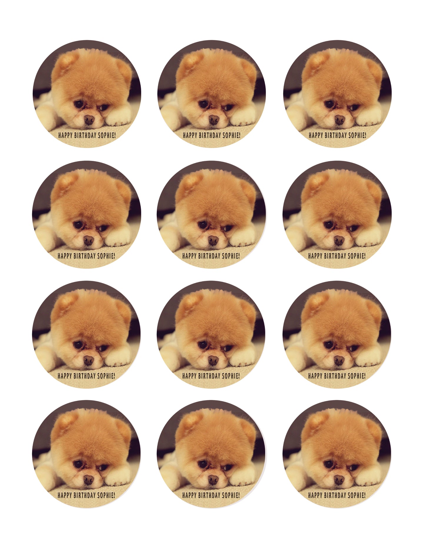 Puppy - Edible Cake Topper OR Cupcake Topper, Decor
