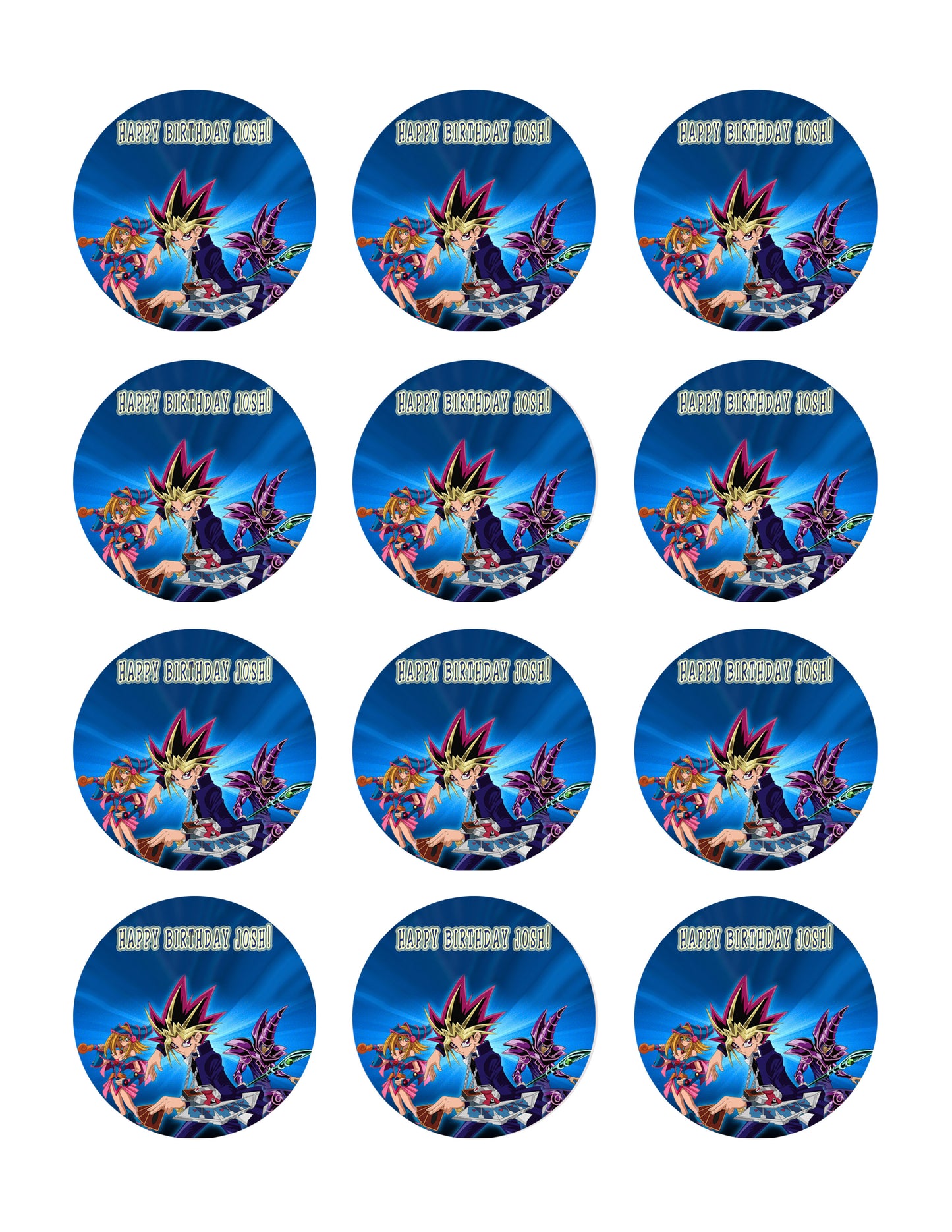 YU GI OH (Nr2) - Edible Cake Topper OR Cupcake Topper, Decor