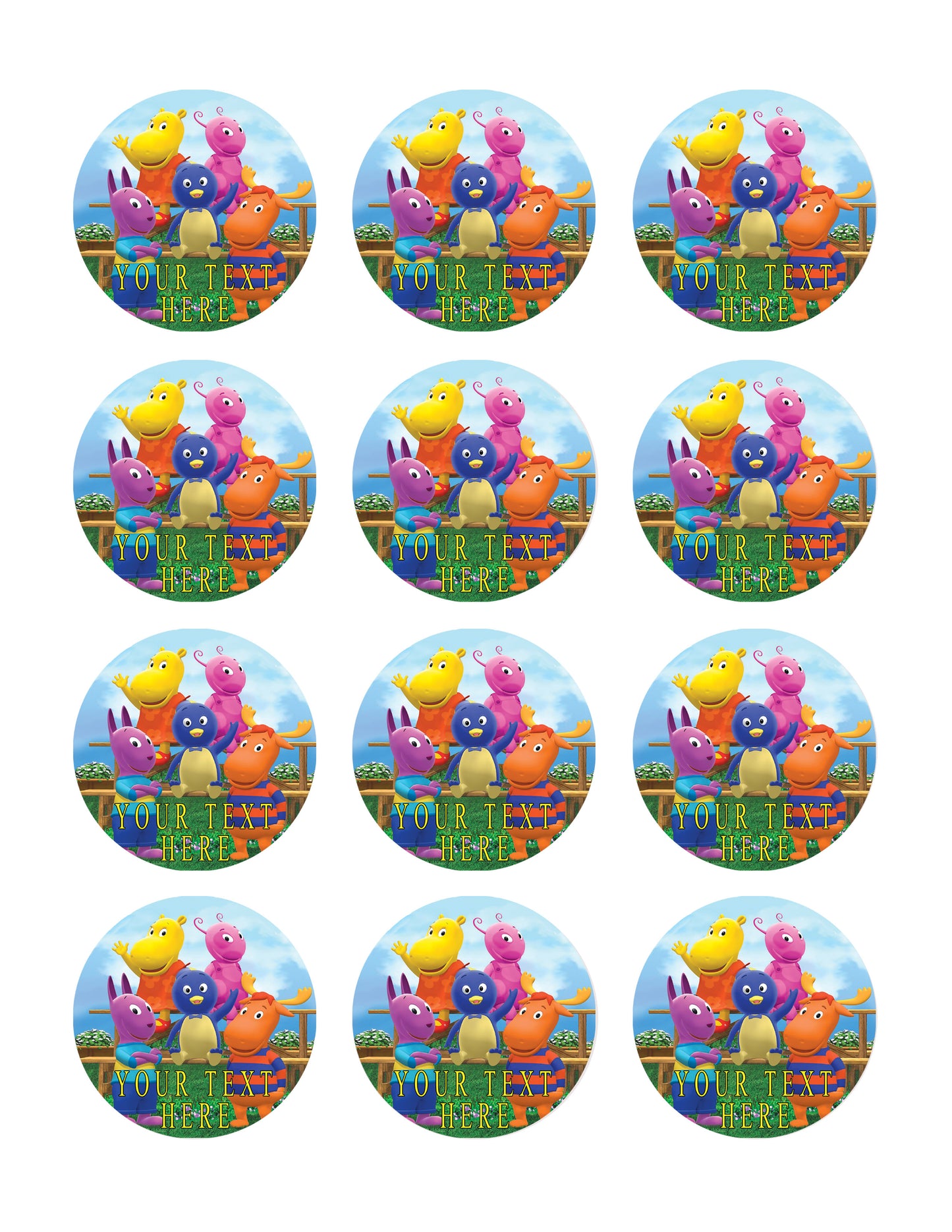 Backyardigans - Edible Cake Topper, Cupcake Toppers, Strips