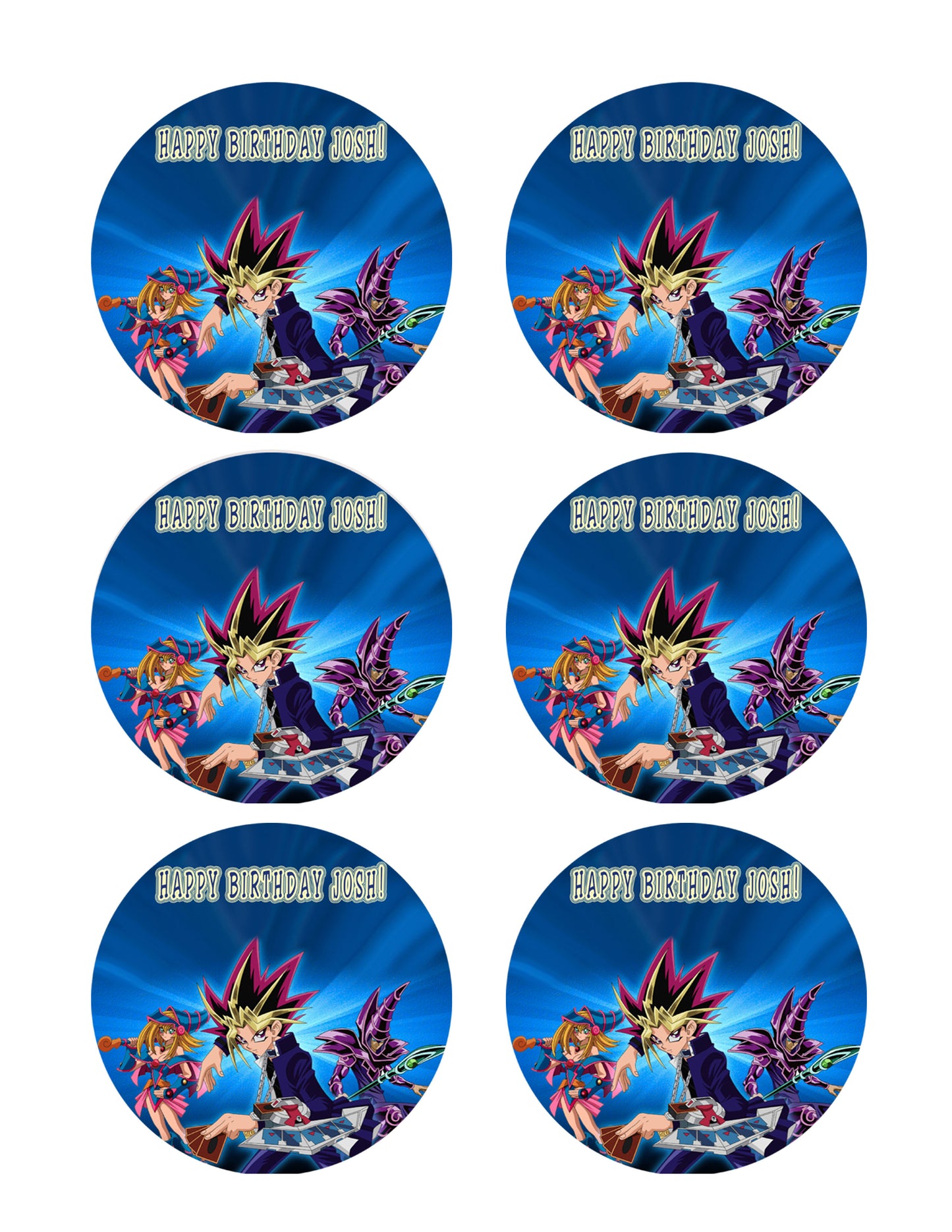 YU GI OH (Nr2) - Edible Cake Topper OR Cupcake Topper, Decor