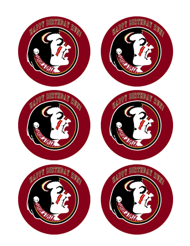 Florida State Seminoles - Edible Cake Topper OR Cupcake Topper, Decor