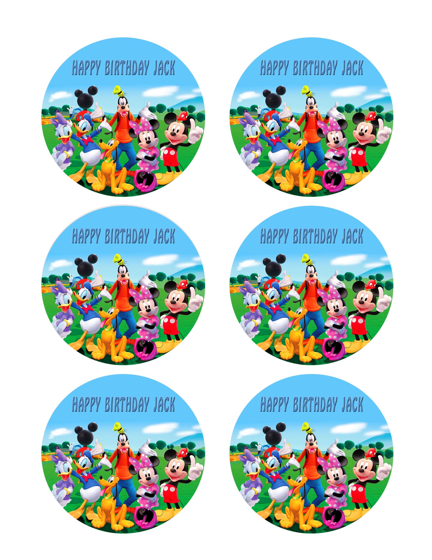 Mickey Mouse Clubhouse (Nr3) - Edible Cake Topper OR Cupcake Topper, Decor