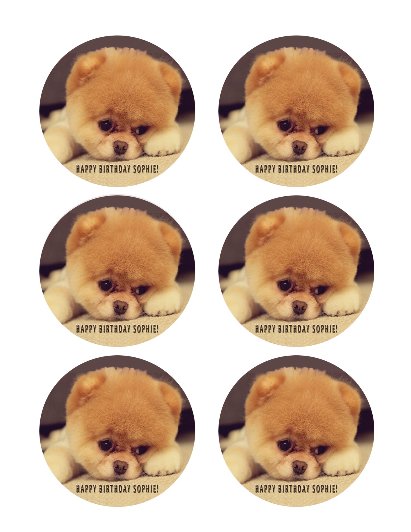 Puppy - Edible Cake Topper OR Cupcake Topper, Decor