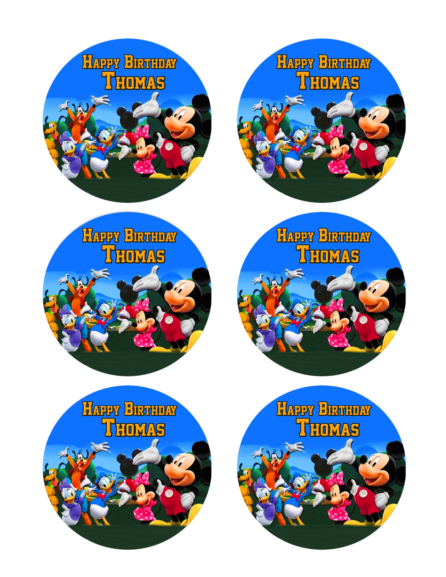 Mickey Mouse Clubhouse (Nr4) - Edible Cake Topper OR Cupcake Topper, Decor