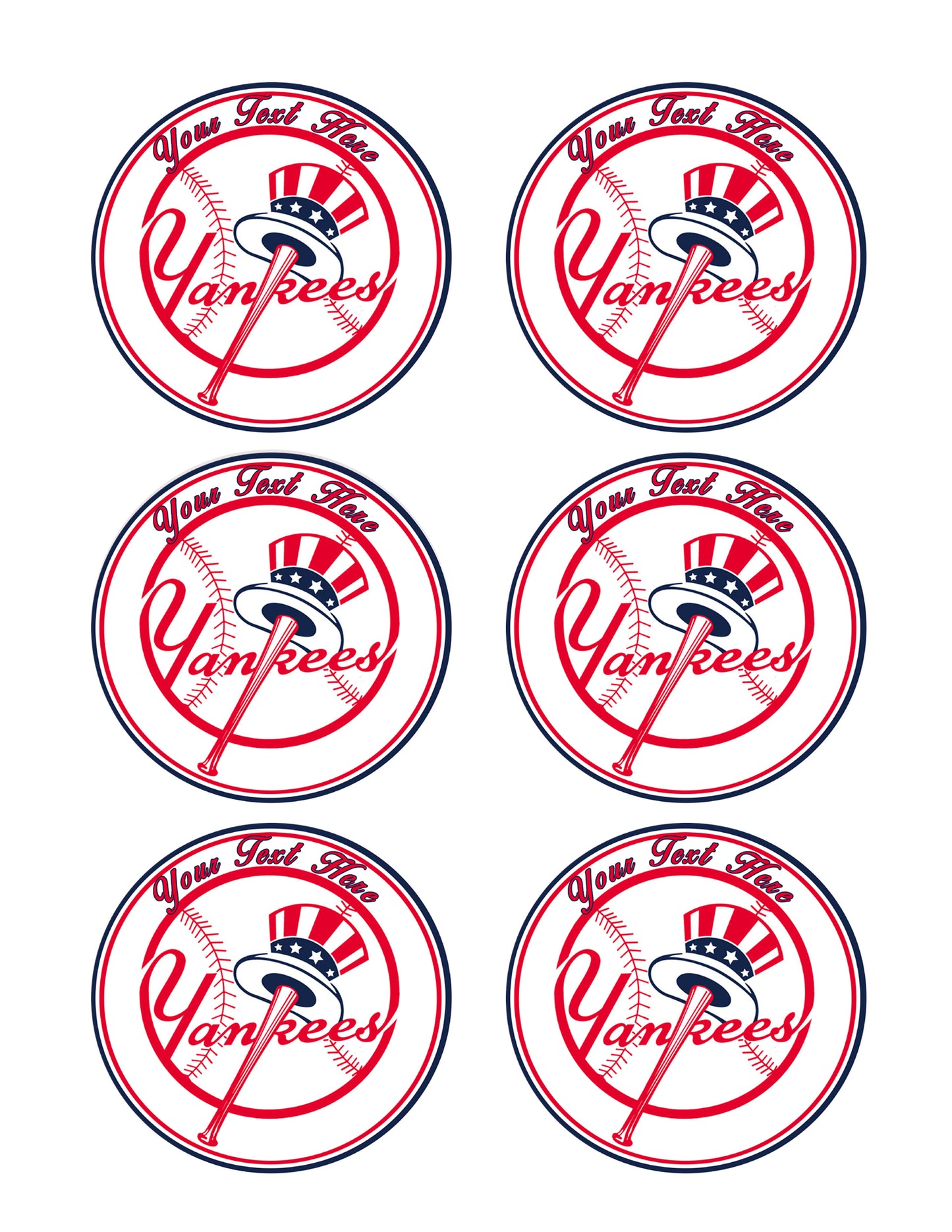 New York Yankees (Nr2) - Edible Cake Topper OR Cupcake Topper, Decor