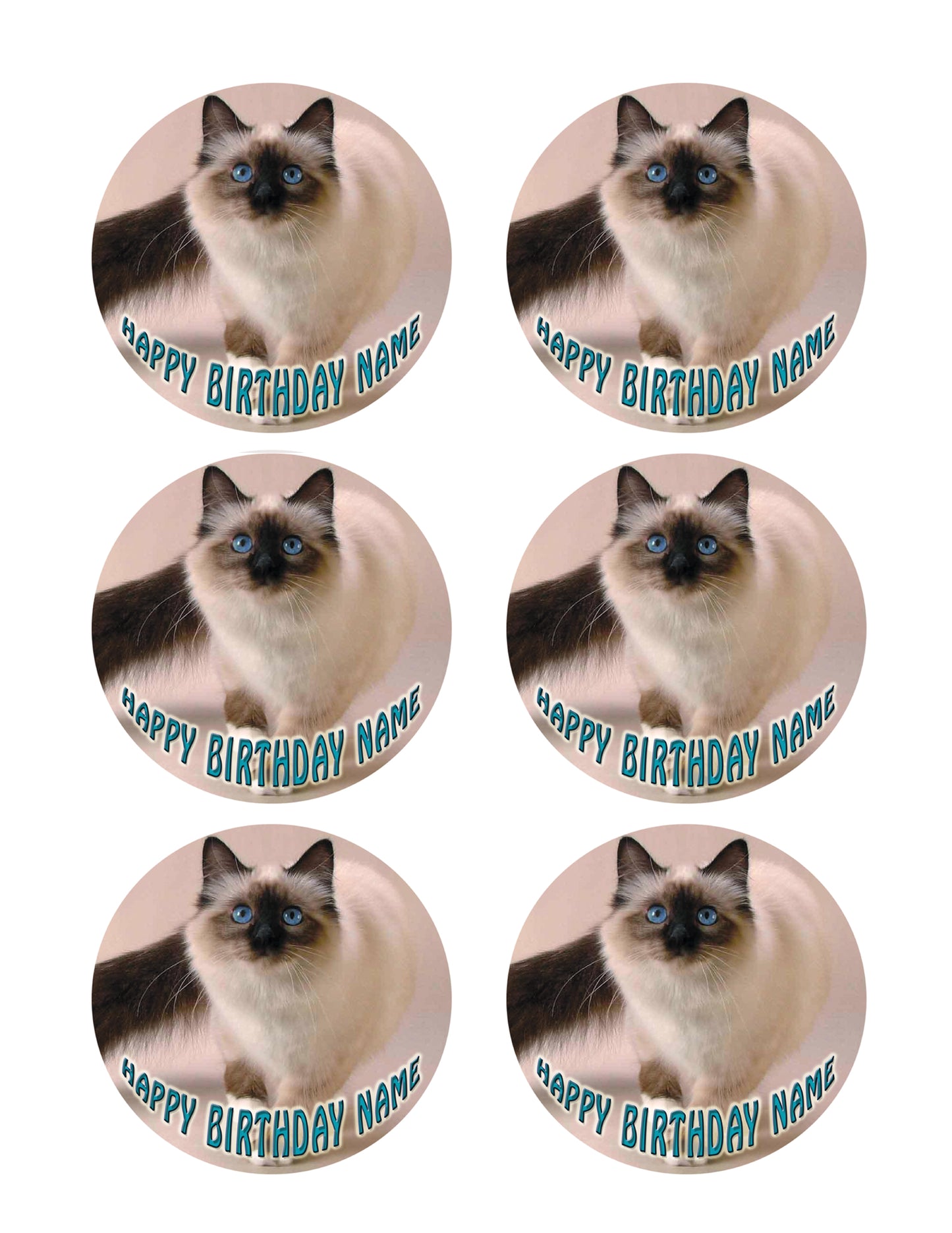 Kitten Cat - Edible Cake Topper OR Cupcake Topper, Decor