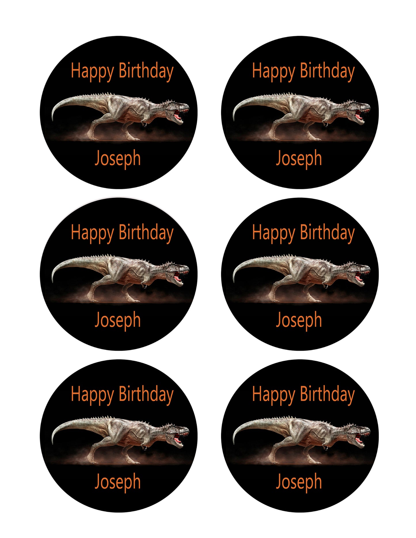Dinosaur - Edible Cake Topper OR Cupcake Topper, Decor