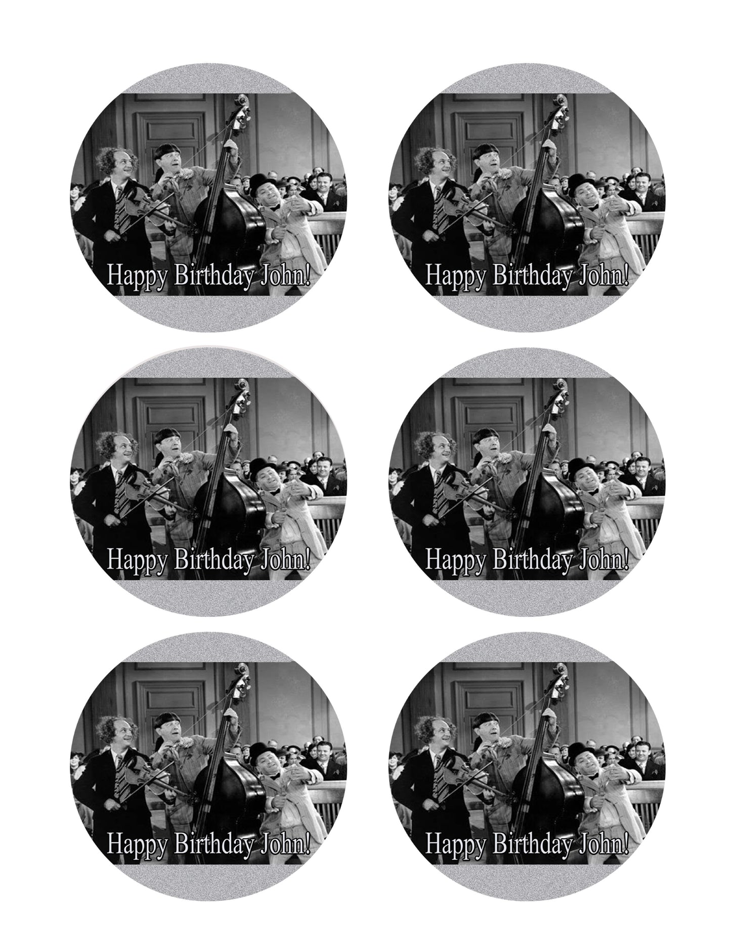 The Three Stooges (Nr2) - Edible Cake Topper OR Cupcake Topper, Decor