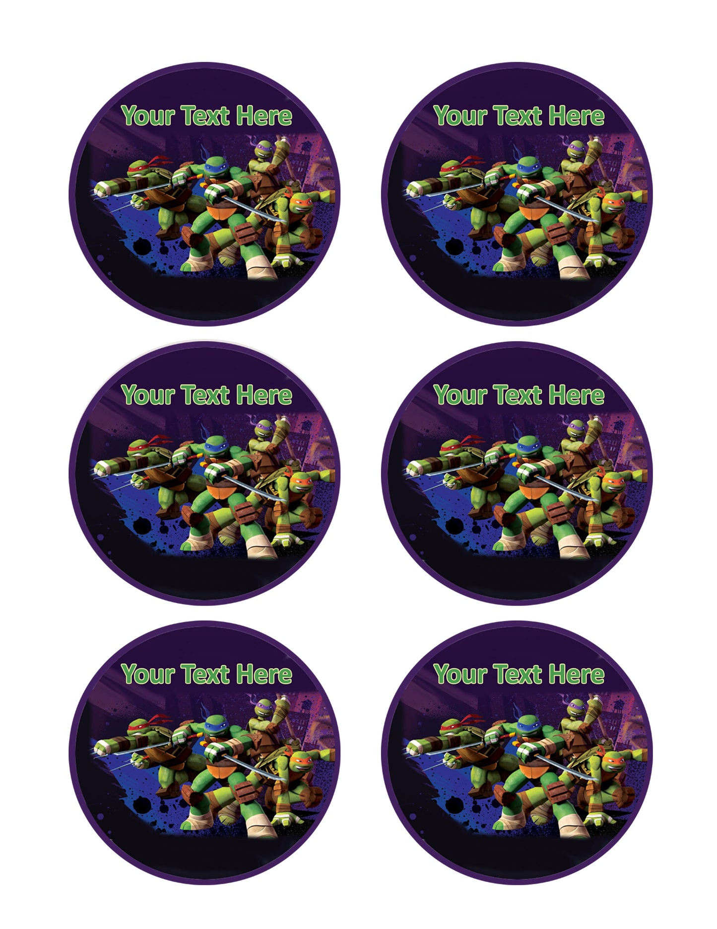 Teenage Mutant Ninja Turtles - Edible Cake Topper OR Cupcake Topper, Decor
