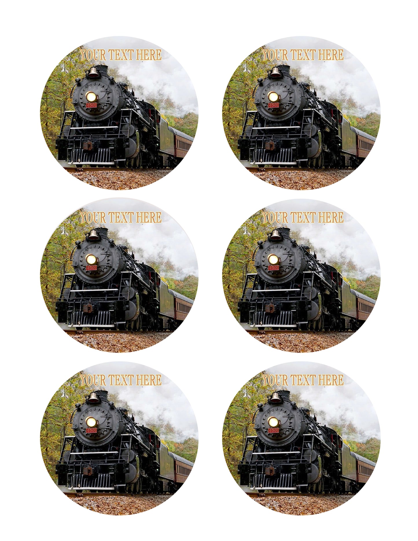 Train (Nr1) - Edible Cake Topper, Cupcake Toppers, Strips