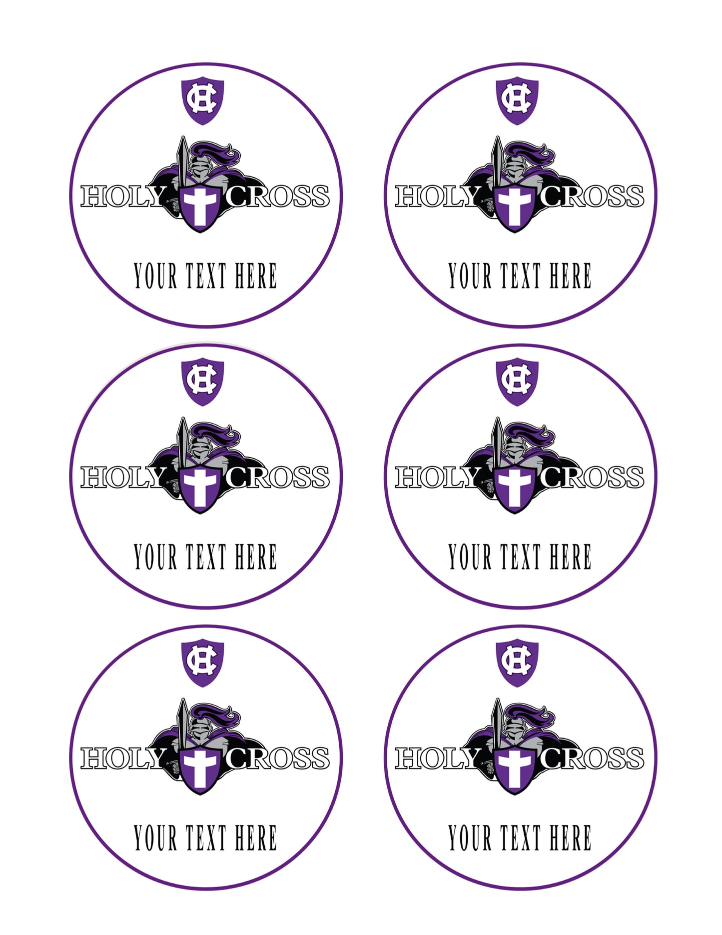 Holy Cross College - Edible Cake Topper OR Cupcake Topper, Decor