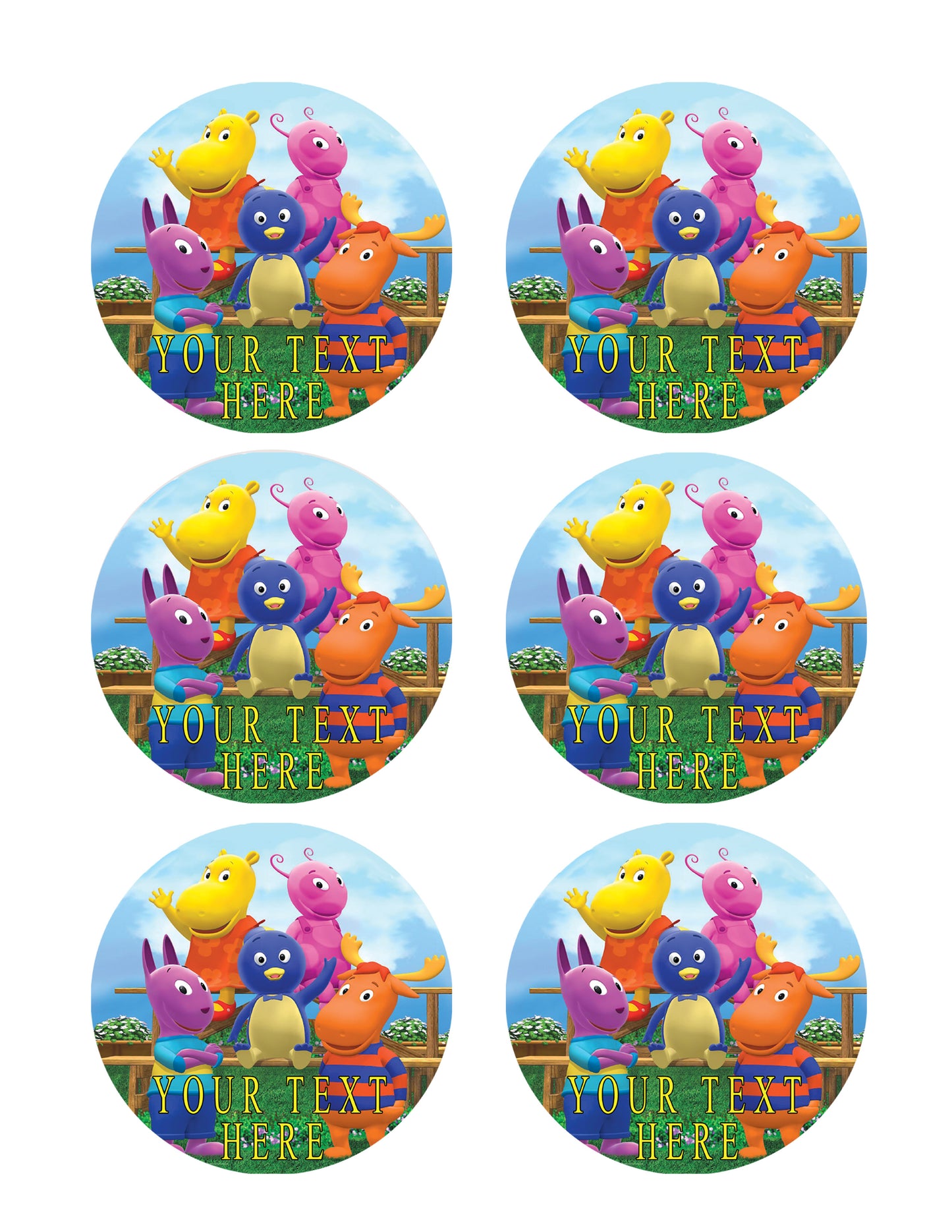 Backyardigans - Edible Cake Topper, Cupcake Toppers, Strips