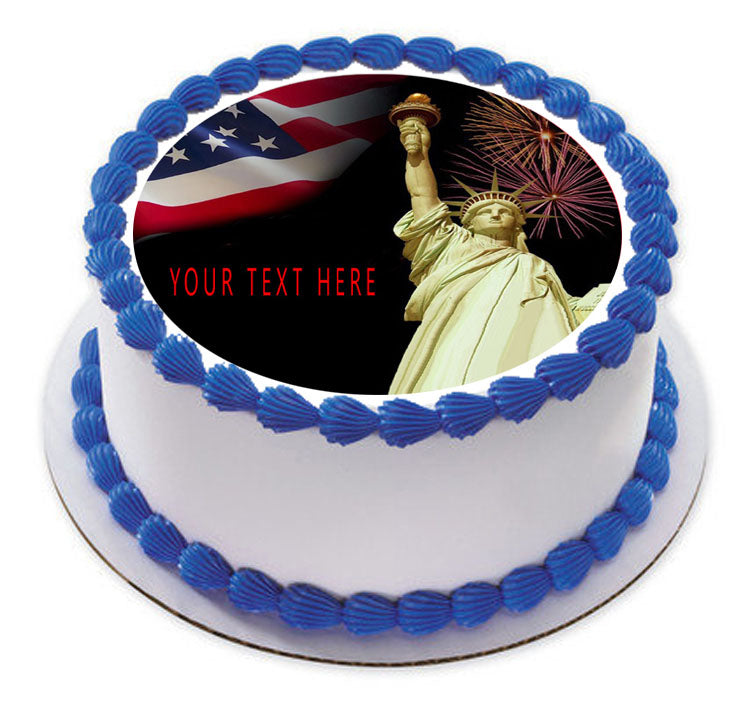 4th of July (Nr1) - Edible Cake Topper, Cupcake Toppers, Strips