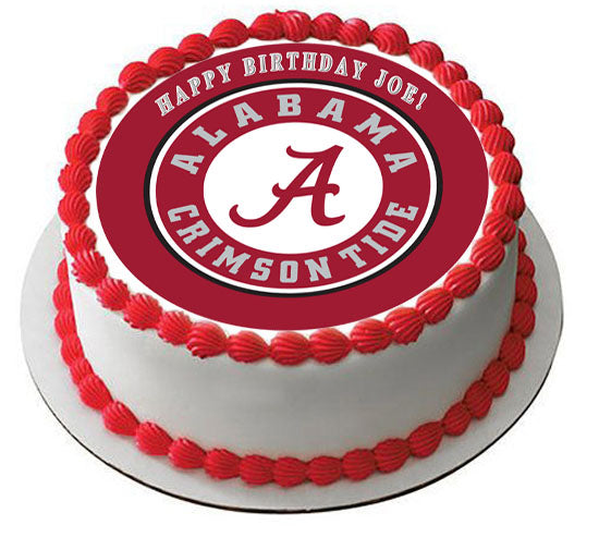 ALABAMA CRIMSON TIDE UNIVERSITY - Edible Cake Topper, Cupcake Toppers, Strips