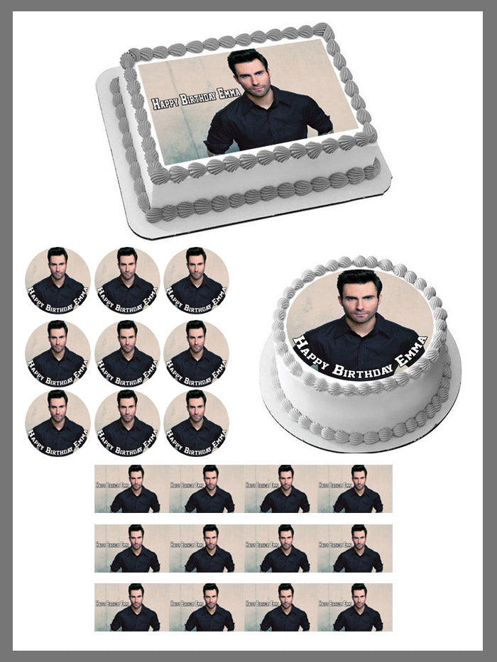 Adam Levine - Edible Cake Topper, Cupcake Toppers, Strips