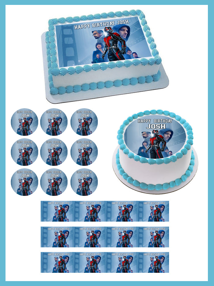 Ant Man (Nr2) - Edible Cake Topper, Cupcake Toppers, Strips