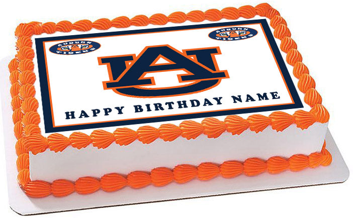 Auburn Tigers - Edible Cake Topper, Cupcake Toppers, Strips