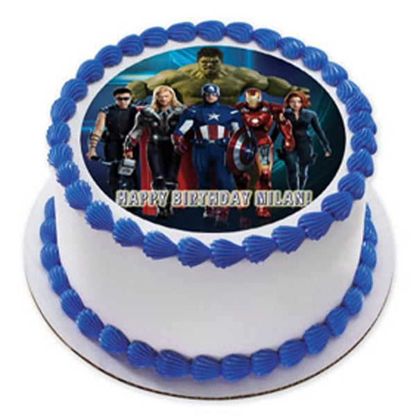 AVANGERS SILLY - Edible Cake Topper, Cupcake Toppers, Strips