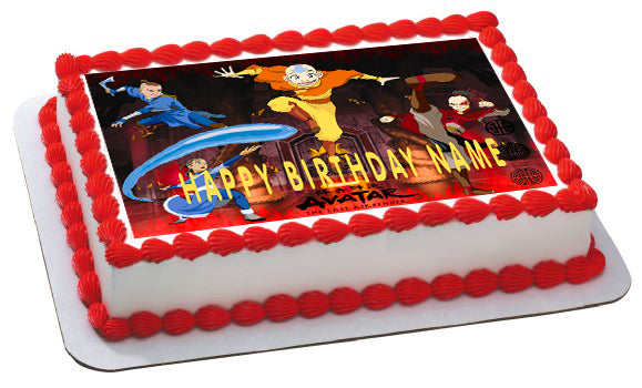 AVATAR AIRBENDER - Edible Cake Topper, Cupcake Toppers, Strips