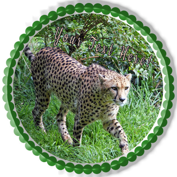 Awesome Cheetah - Edible Cake Topper, Cupcake Toppers, Strips