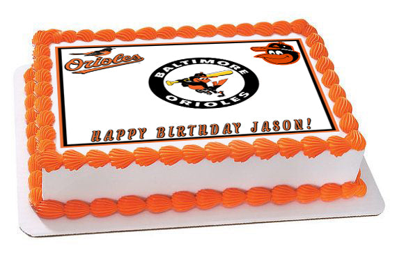 Baltimore Orioles - Edible Cake Topper, Cupcake Toppers, Strips