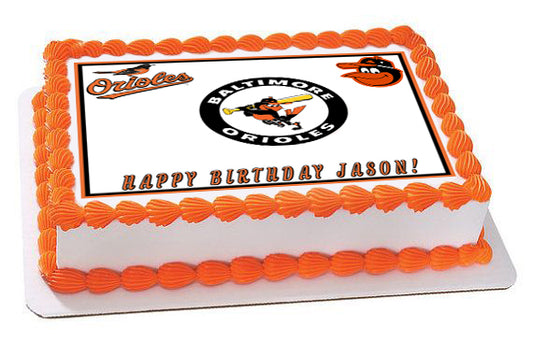 Baltimore Orioles - Edible Cake Topper, Cupcake Toppers, Strips