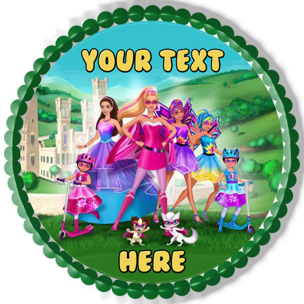 Barbie in Princess Power - Edible Cake Topper, Cupcake Toppers, Strips
