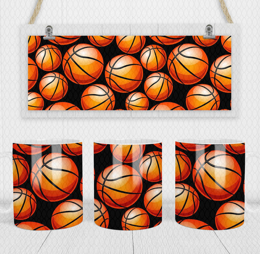 Basketball Black Background Coffee Mug, Birthday Gift, Custom Mug Gift for Mom, Anniversary Gift for Her/Him, Valentine's day gifts