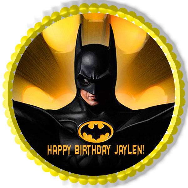 Batman Yellow - Edible Cake Topper, Cupcake Toppers, Strips