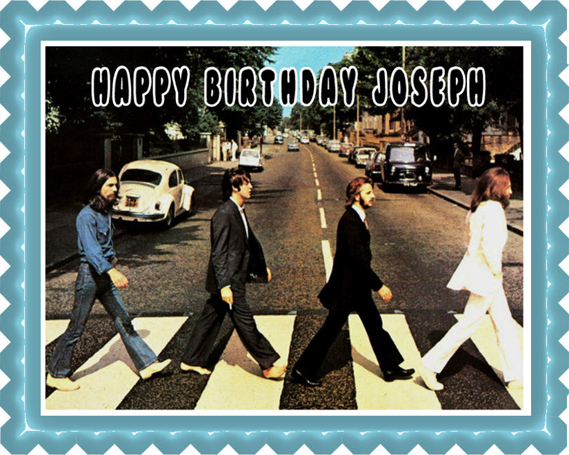 Beatles Abbey Road - Edible Cake Topper, Cupcake Toppers, Strips