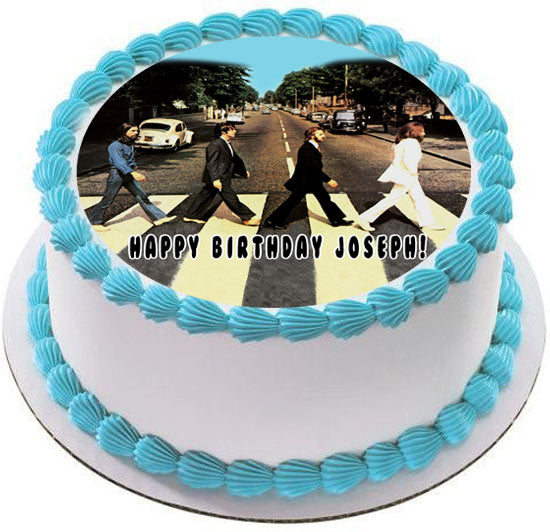 Beatles Abbey Road - Edible Cake Topper, Cupcake Toppers, Strips