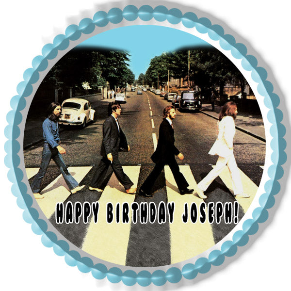 Beatles Abbey Road - Edible Cake Topper, Cupcake Toppers, Strips