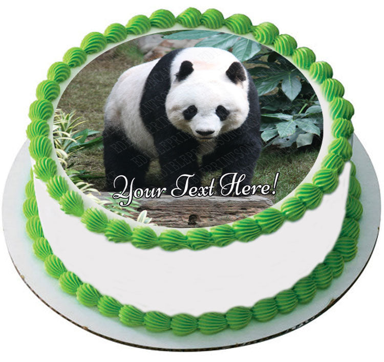 Beautiful Panda Bear - Edible Cake Topper, Cupcake Toppers, Strips