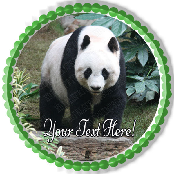 Beautiful Panda Bear - Edible Cake Topper, Cupcake Toppers, Strips