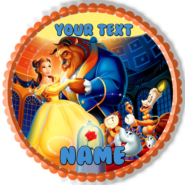 Beauty and the Beast Belle - Edible Cake Topper, Cupcake Toppers, Strips