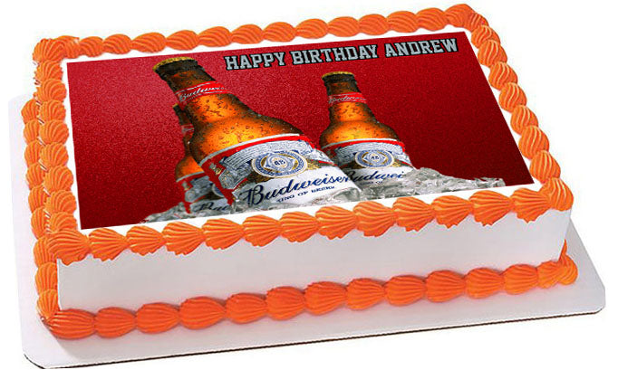 Beer Bottles Budweiser (Nr2) - Edible Cake Topper or Cupcake Toppers ...