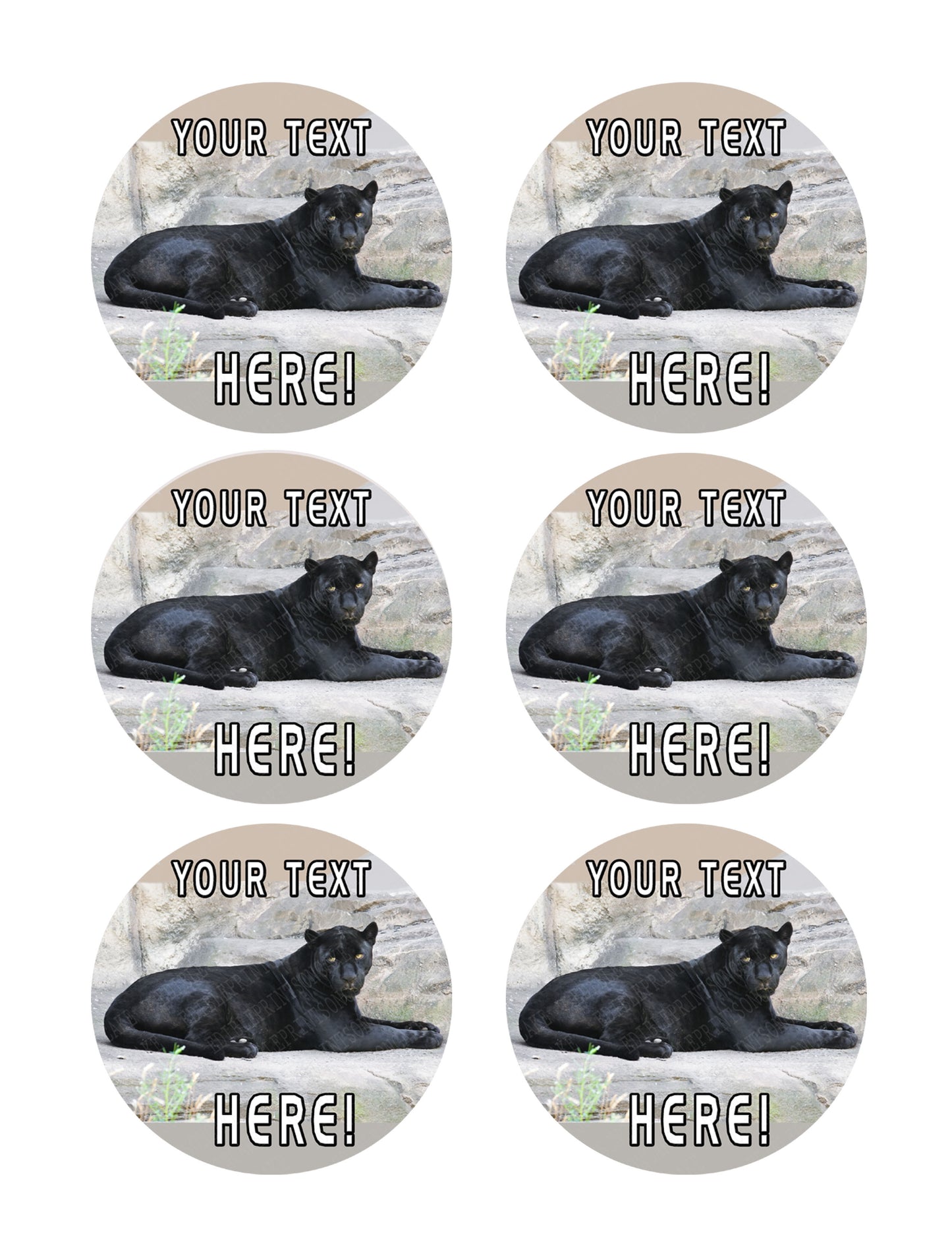 Black Panther - Edible Cake Topper, Cupcake Toppers, Strips