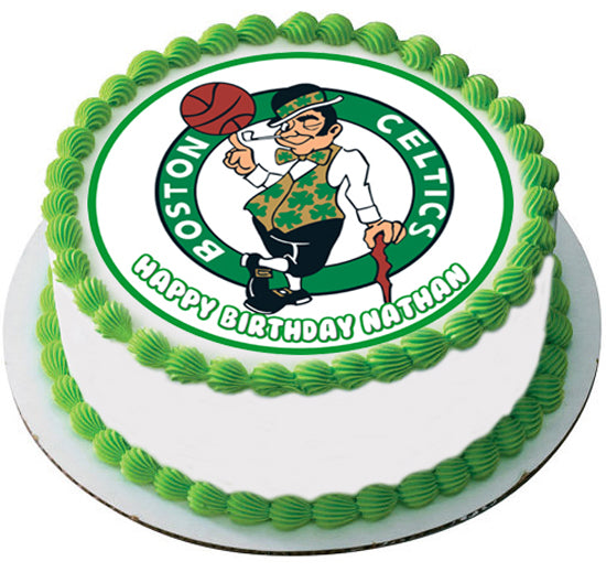 Boston Celtics - Edible Cake Topper, Cupcake Toppers, Strips