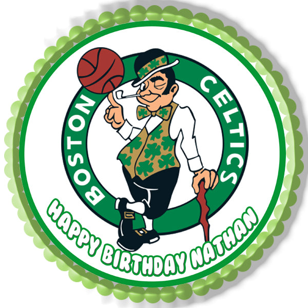 Boston Celtics - Edible Cake Topper, Cupcake Toppers, Strips