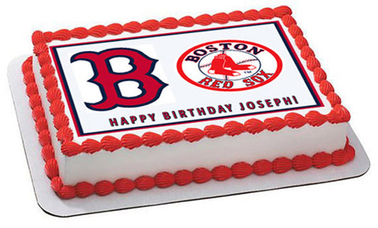 Boston Red Sox - Edible Cake Topper, Cupcake Toppers, Strips